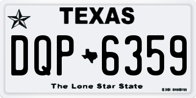 TX license plate DQP6359