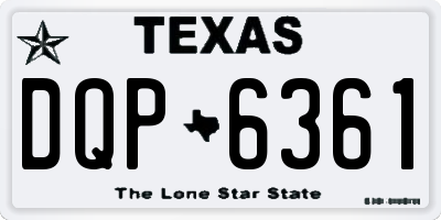 TX license plate DQP6361