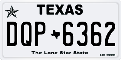 TX license plate DQP6362