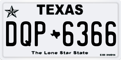 TX license plate DQP6366