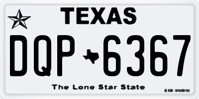TX license plate DQP6367