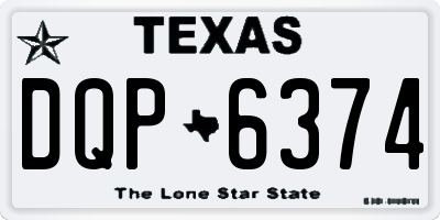 TX license plate DQP6374