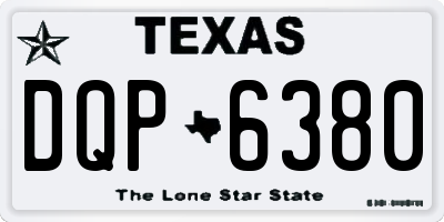 TX license plate DQP6380