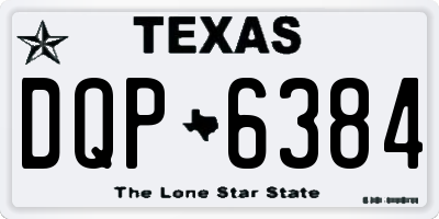 TX license plate DQP6384