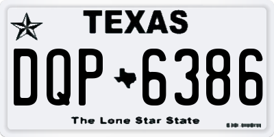 TX license plate DQP6386