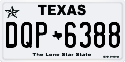 TX license plate DQP6388