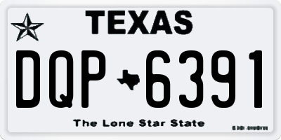 TX license plate DQP6391