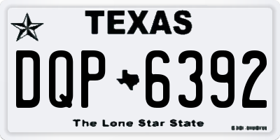 TX license plate DQP6392