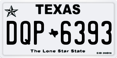 TX license plate DQP6393