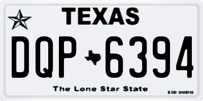 TX license plate DQP6394