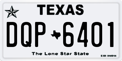 TX license plate DQP6401