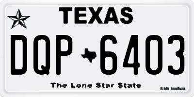 TX license plate DQP6403