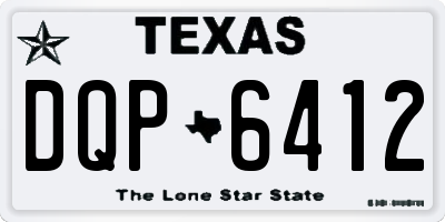 TX license plate DQP6412