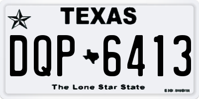 TX license plate DQP6413