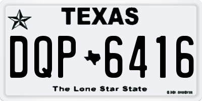 TX license plate DQP6416