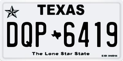 TX license plate DQP6419