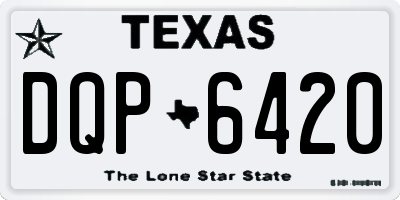 TX license plate DQP6420