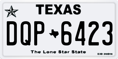 TX license plate DQP6423