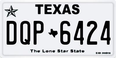 TX license plate DQP6424
