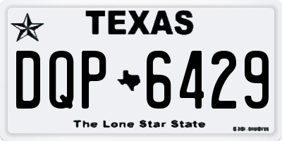 TX license plate DQP6429