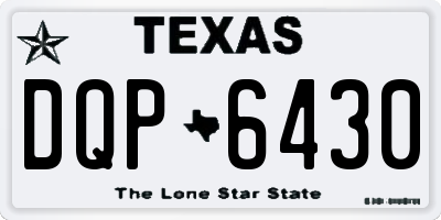 TX license plate DQP6430
