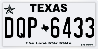 TX license plate DQP6433