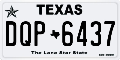 TX license plate DQP6437