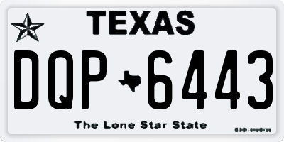 TX license plate DQP6443