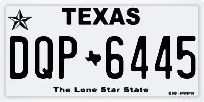 TX license plate DQP6445