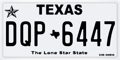 TX license plate DQP6447