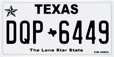 TX license plate DQP6449