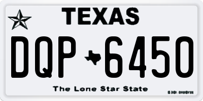 TX license plate DQP6450