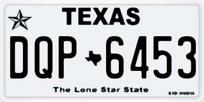 TX license plate DQP6453