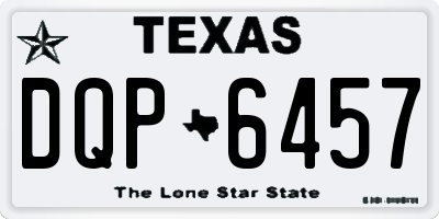 TX license plate DQP6457