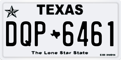 TX license plate DQP6461
