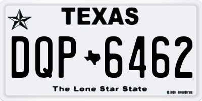 TX license plate DQP6462