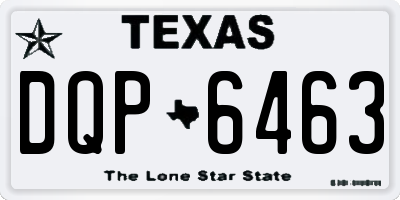 TX license plate DQP6463