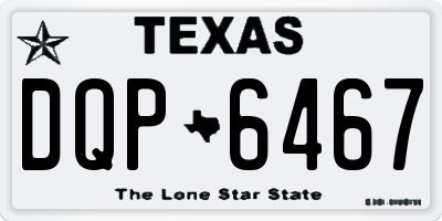 TX license plate DQP6467