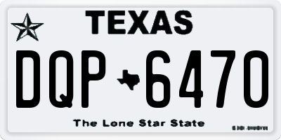 TX license plate DQP6470
