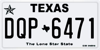 TX license plate DQP6471