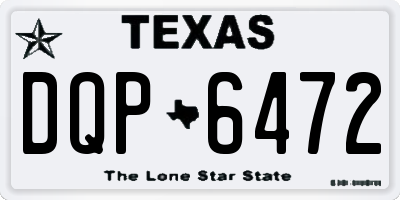 TX license plate DQP6472