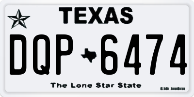 TX license plate DQP6474
