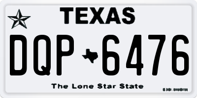 TX license plate DQP6476