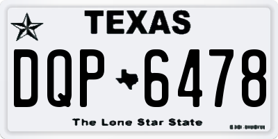 TX license plate DQP6478