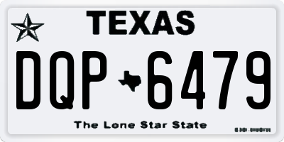 TX license plate DQP6479