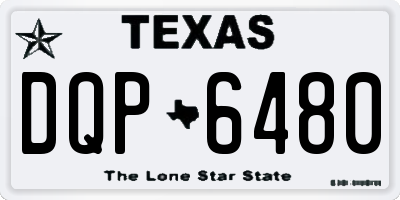 TX license plate DQP6480