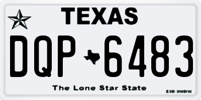 TX license plate DQP6483