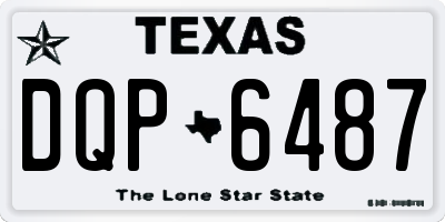 TX license plate DQP6487