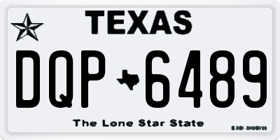 TX license plate DQP6489
