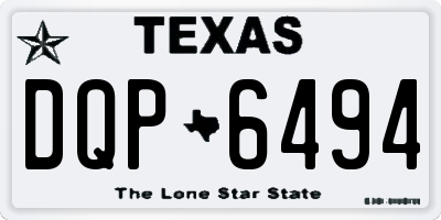 TX license plate DQP6494